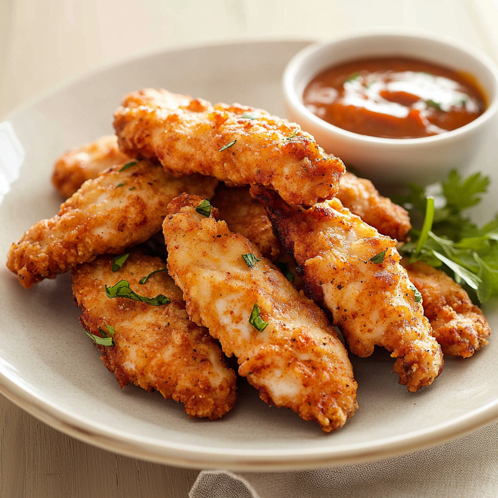 crispy-chicken-strips-with-zesty-homemade-sauce